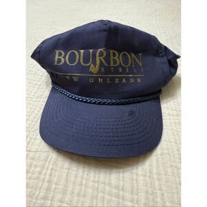 Vintage Bourbon Street New Orleans Rope Trucker Hat – Navy/Gold – Falcon Brand